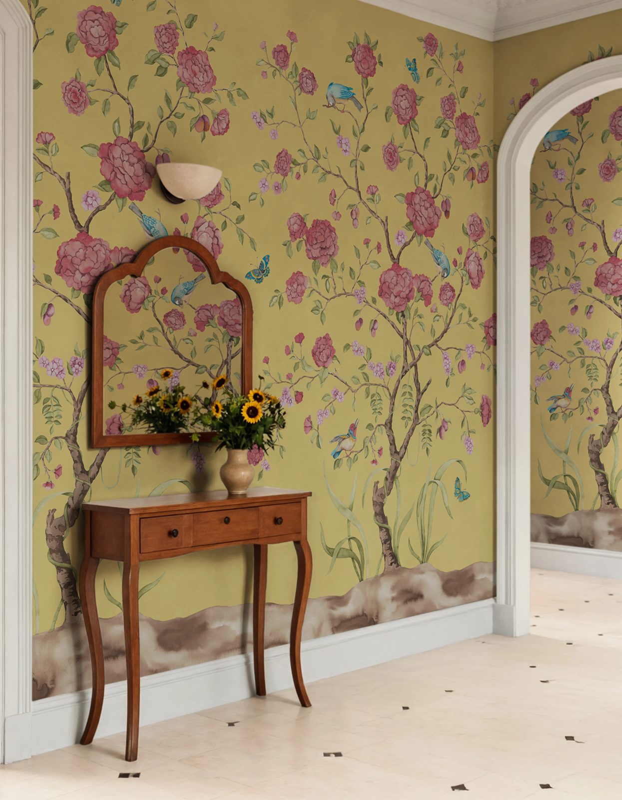 Chinoiserie Botanica, Red, Rebel Walls 2