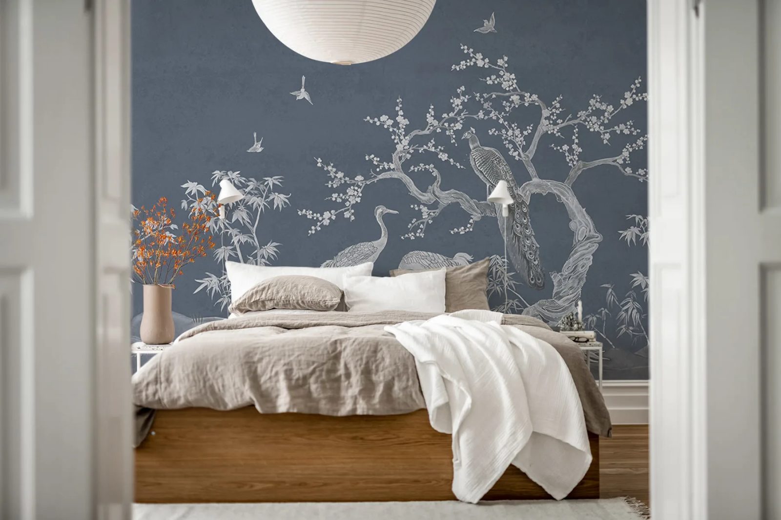 Chinoiserie Lace, Navy Blue, Rebel Walls 2