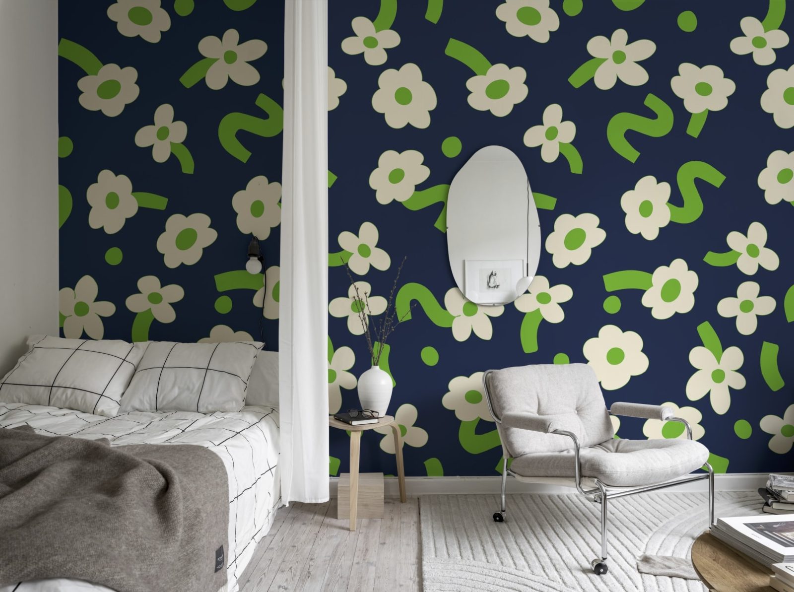 Dancing Flowers, Green, Rebel Walls 3