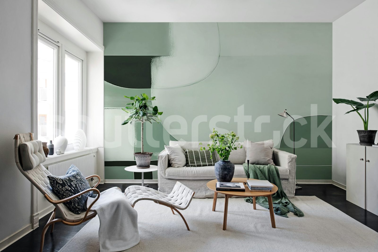 Abstract Shapes, Green, Rebel Walls 3