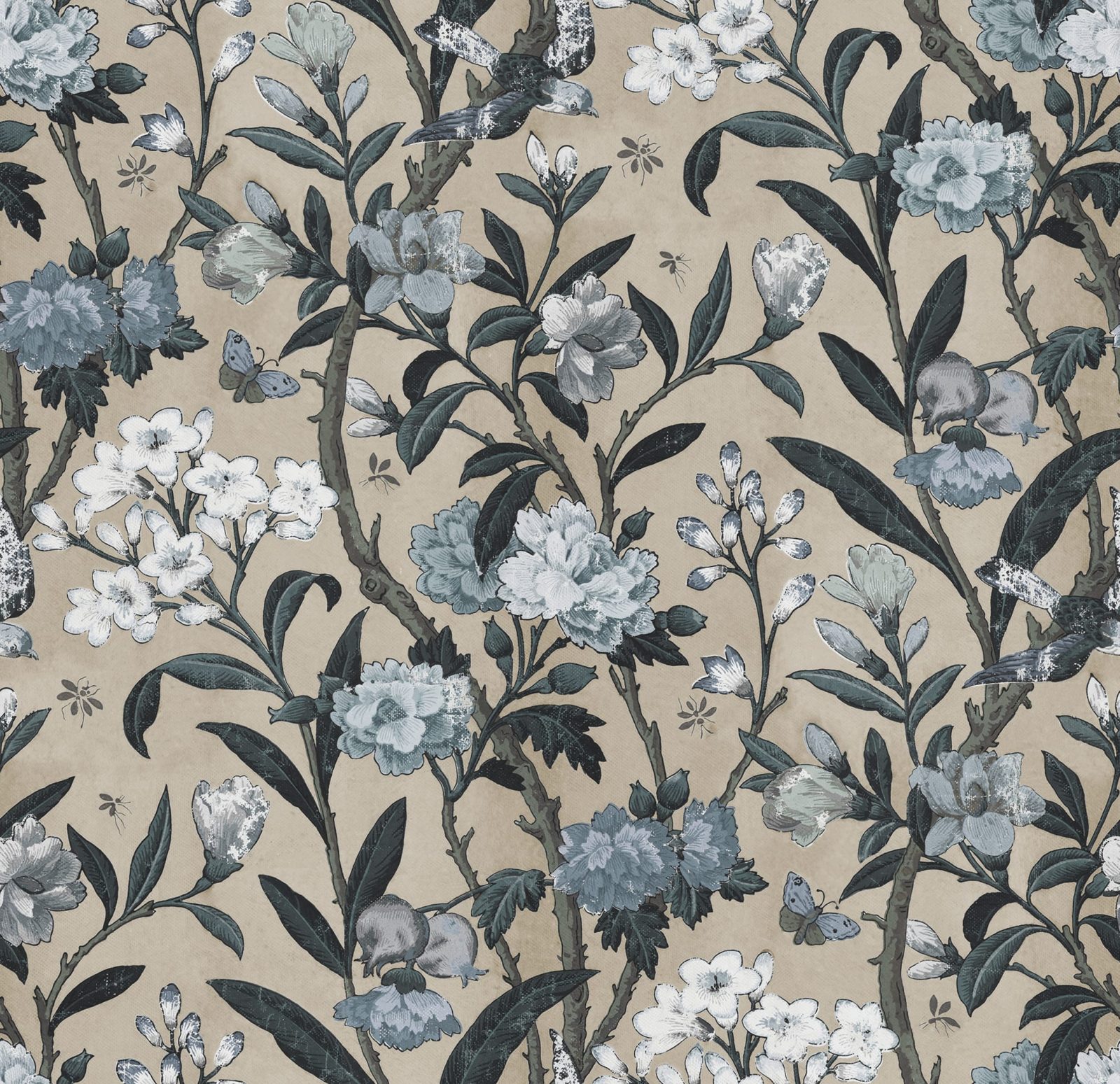 Winding Bloom, Light Blue, Rebel Walls