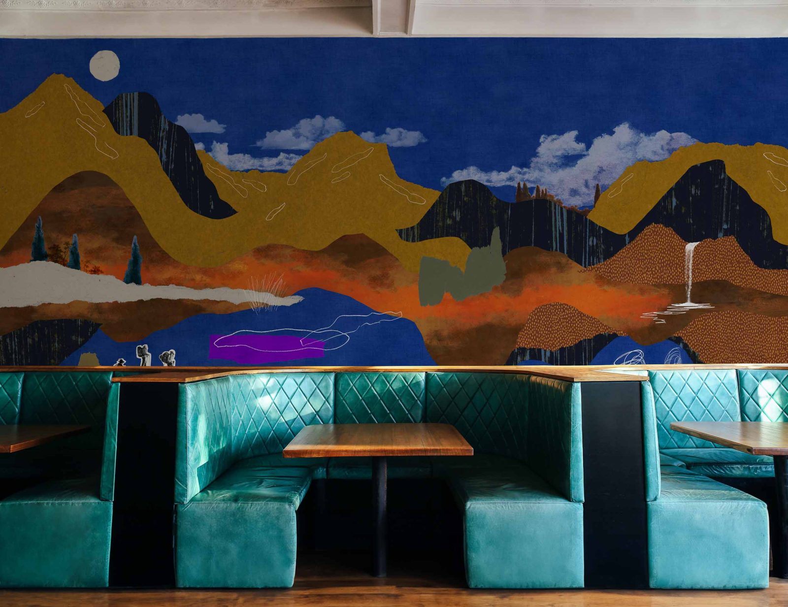 Landscape Collage, Blue, TresTintas 2