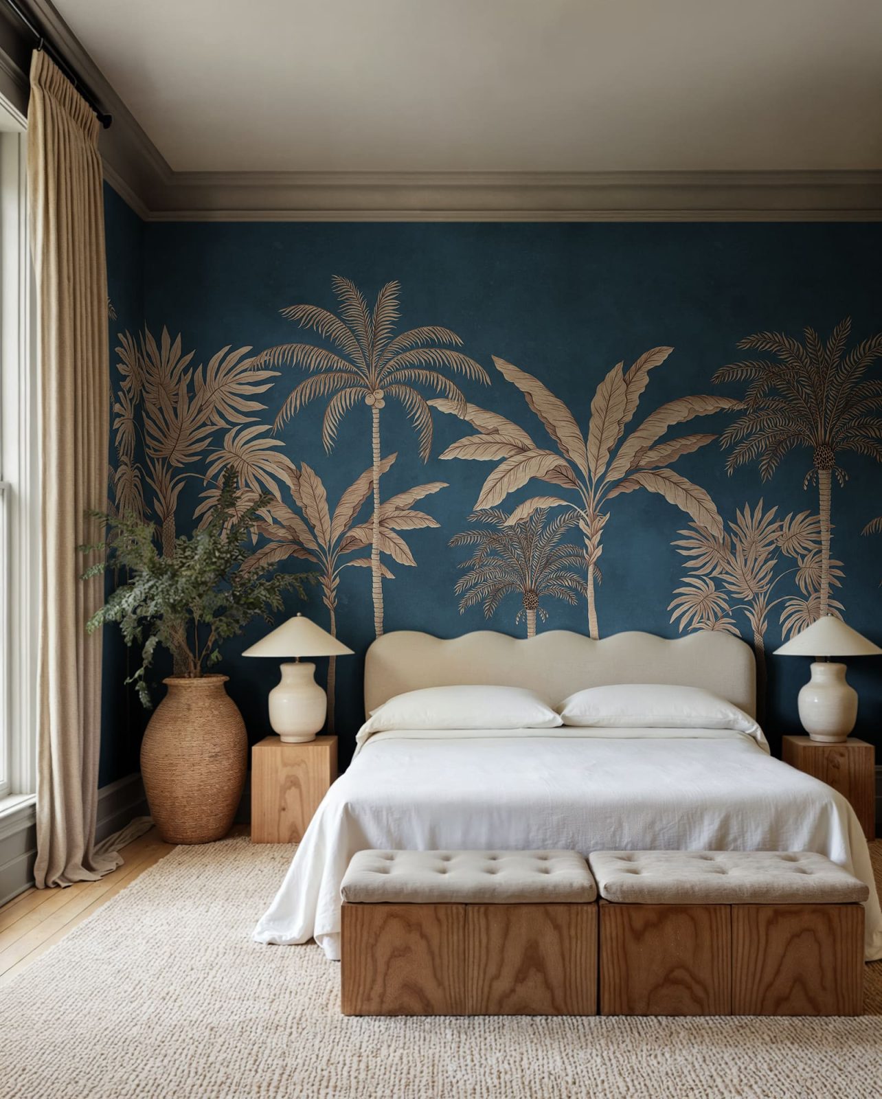 Golden Palms, Blue, Rebel Walls 3
