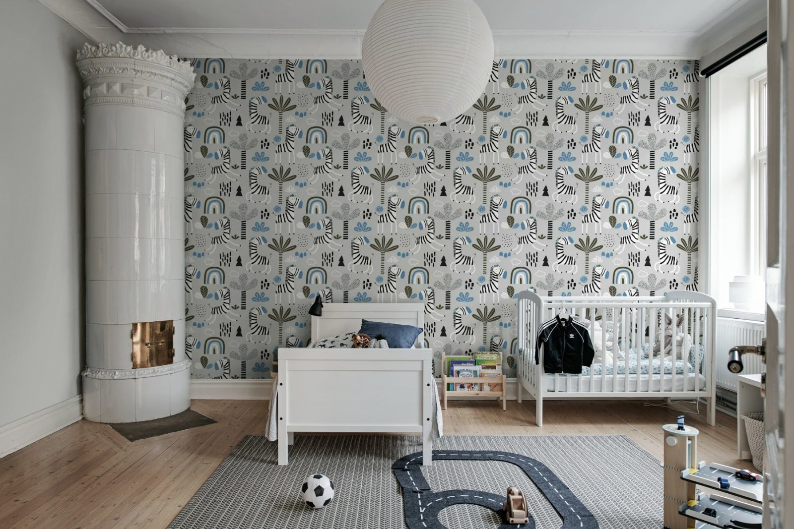 Happy Zebra, Blue, Rebel Walls 2