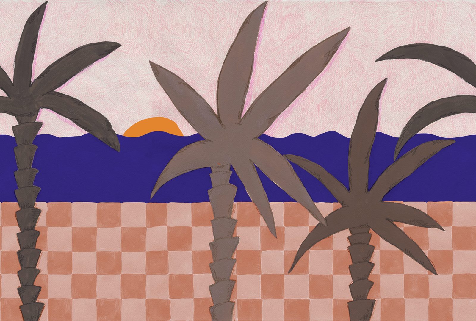 Palm Horizon, Sunset, Rebel Walls