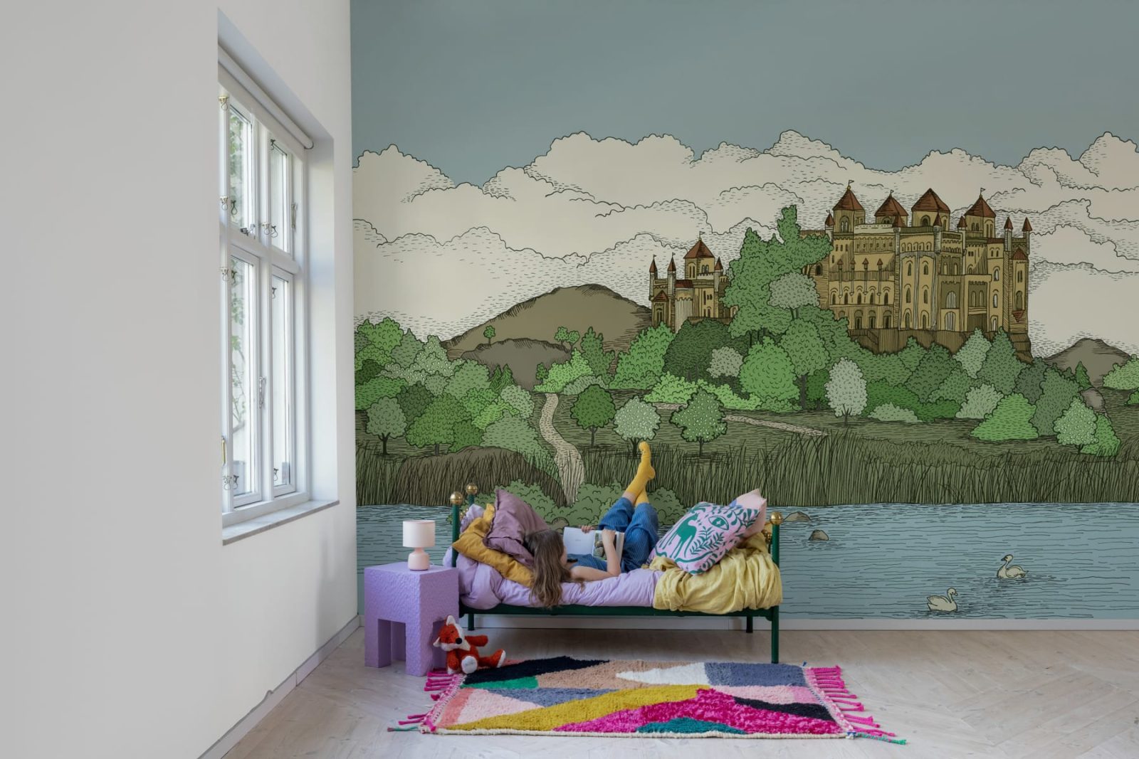 Castle by the Lake, Green, Rebel Walls 2