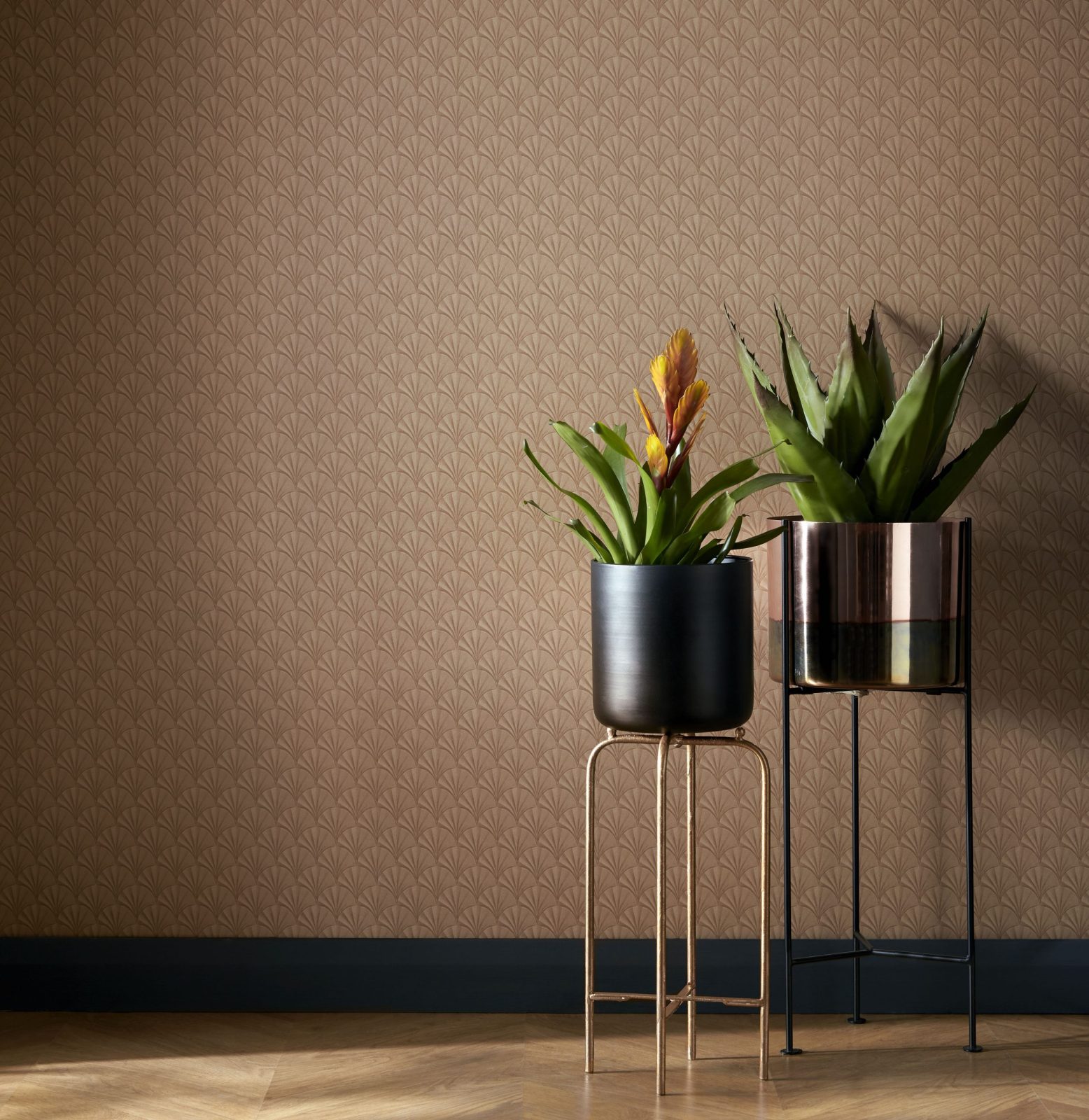 Elodie, Honey Beige Luxury Art Deco, 1838 Wallcoverings, 5.3mp / rola 2