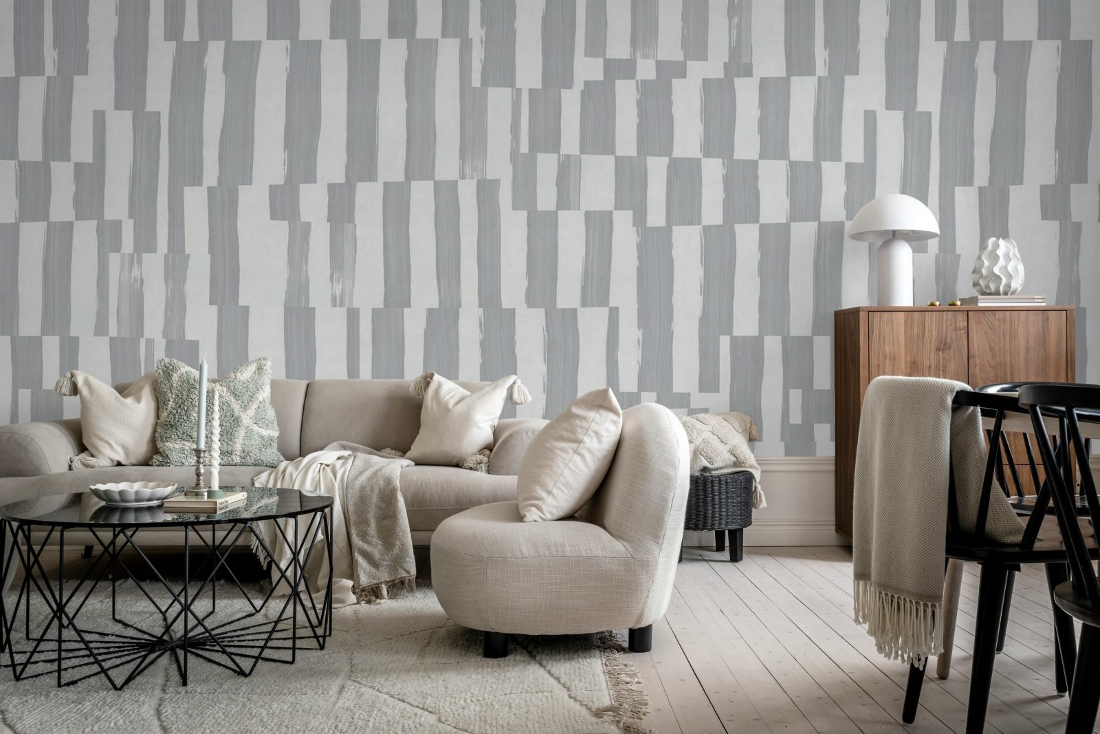 Broken Stripes, Gray, Rebel Walls 2