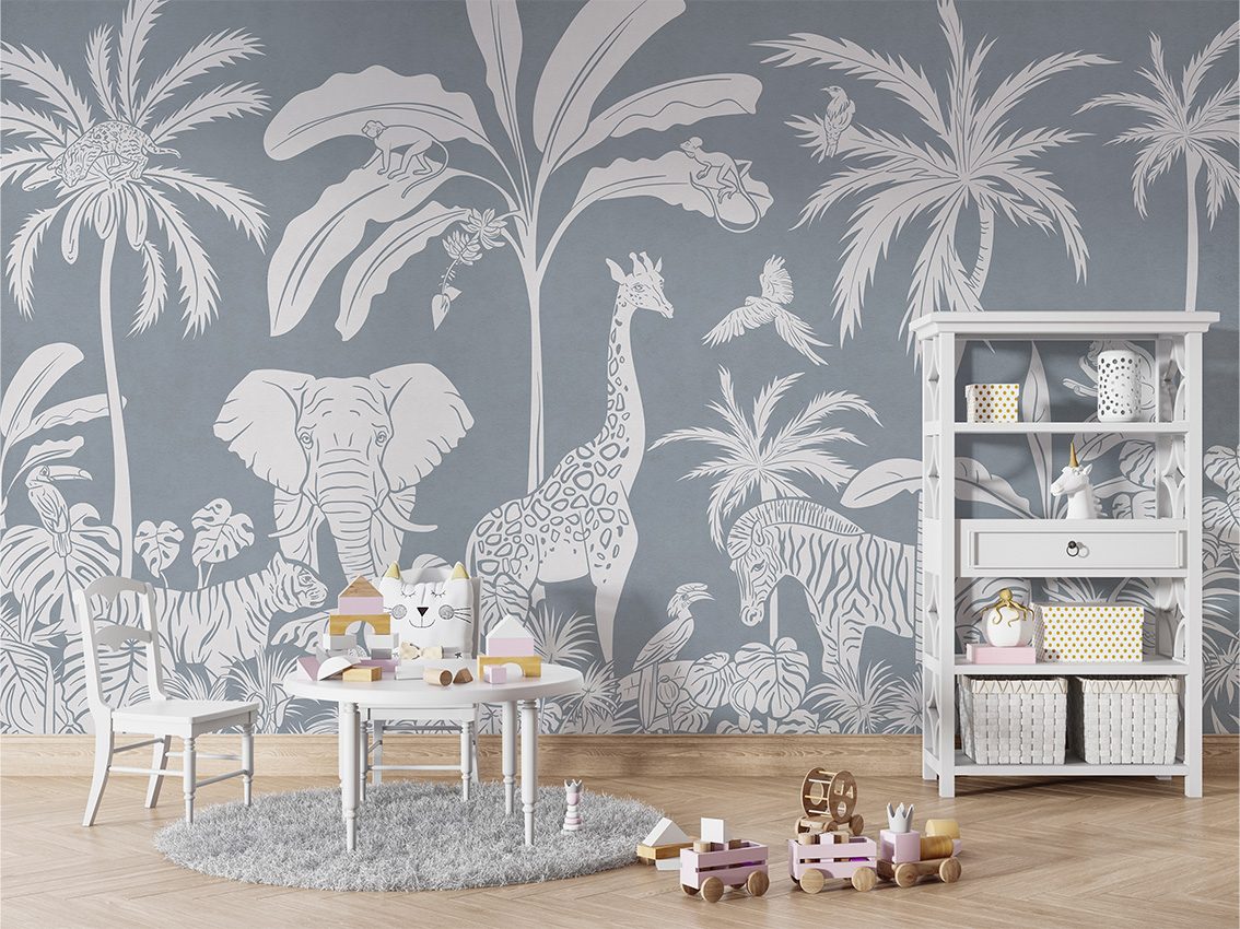 Monochrome Jungle - Blue, Kikki Belle 5
