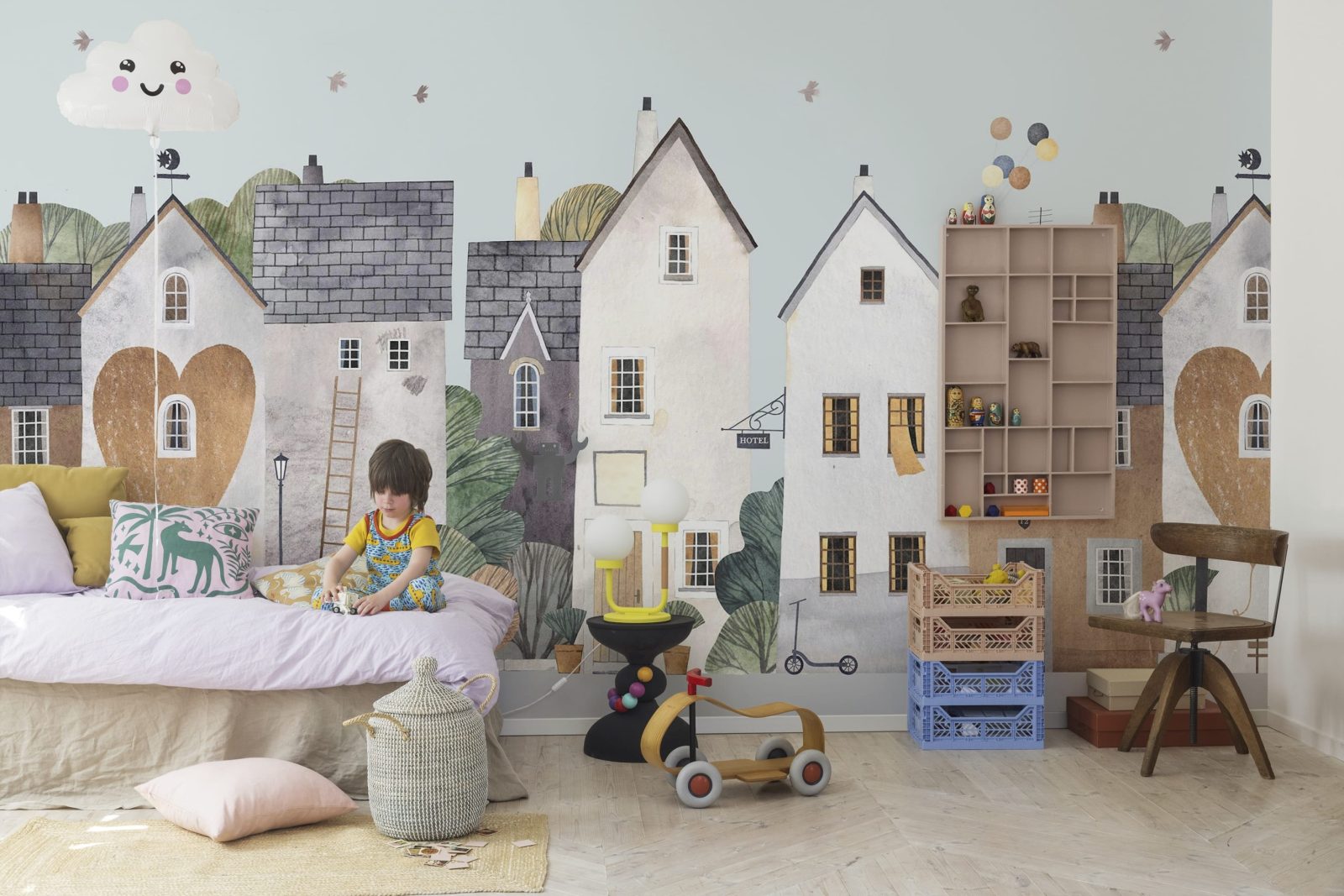 Cute Village, Pastel, Rebel Walls 3
