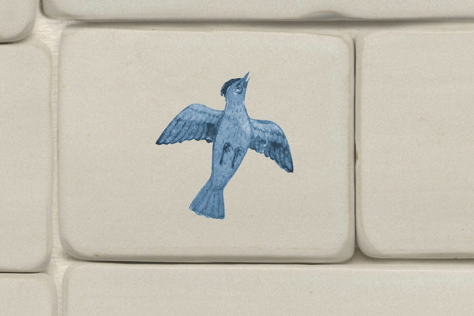 Flight of Tiles, Blue, Rebel Walls 4