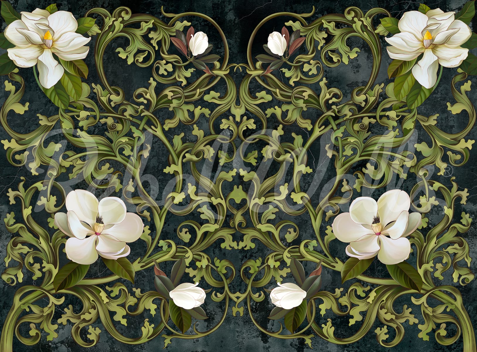 Fabulous Flowers, Green, Rebel Walls