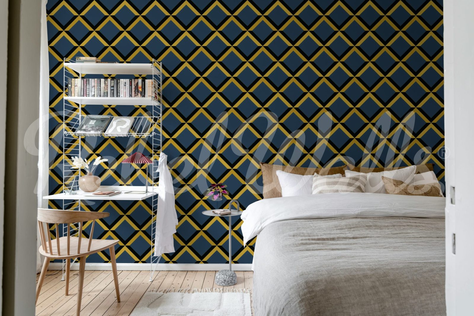 Lattice, Dark Blue, Rebel Walls 2