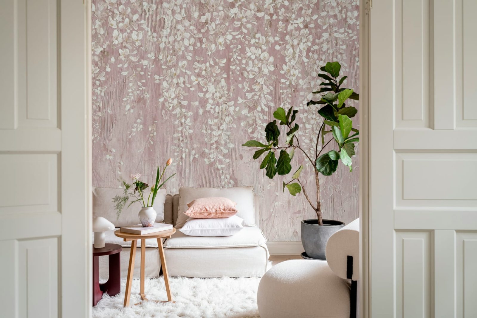 Draped Blossoms, Pink, Rebel Walls 3