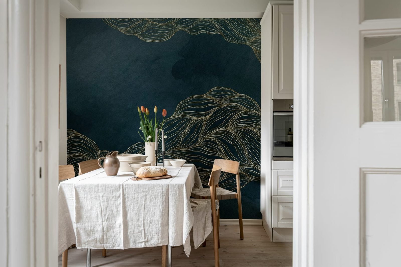 Opulence Dots, Midnight Blue, Rebel Walls 3