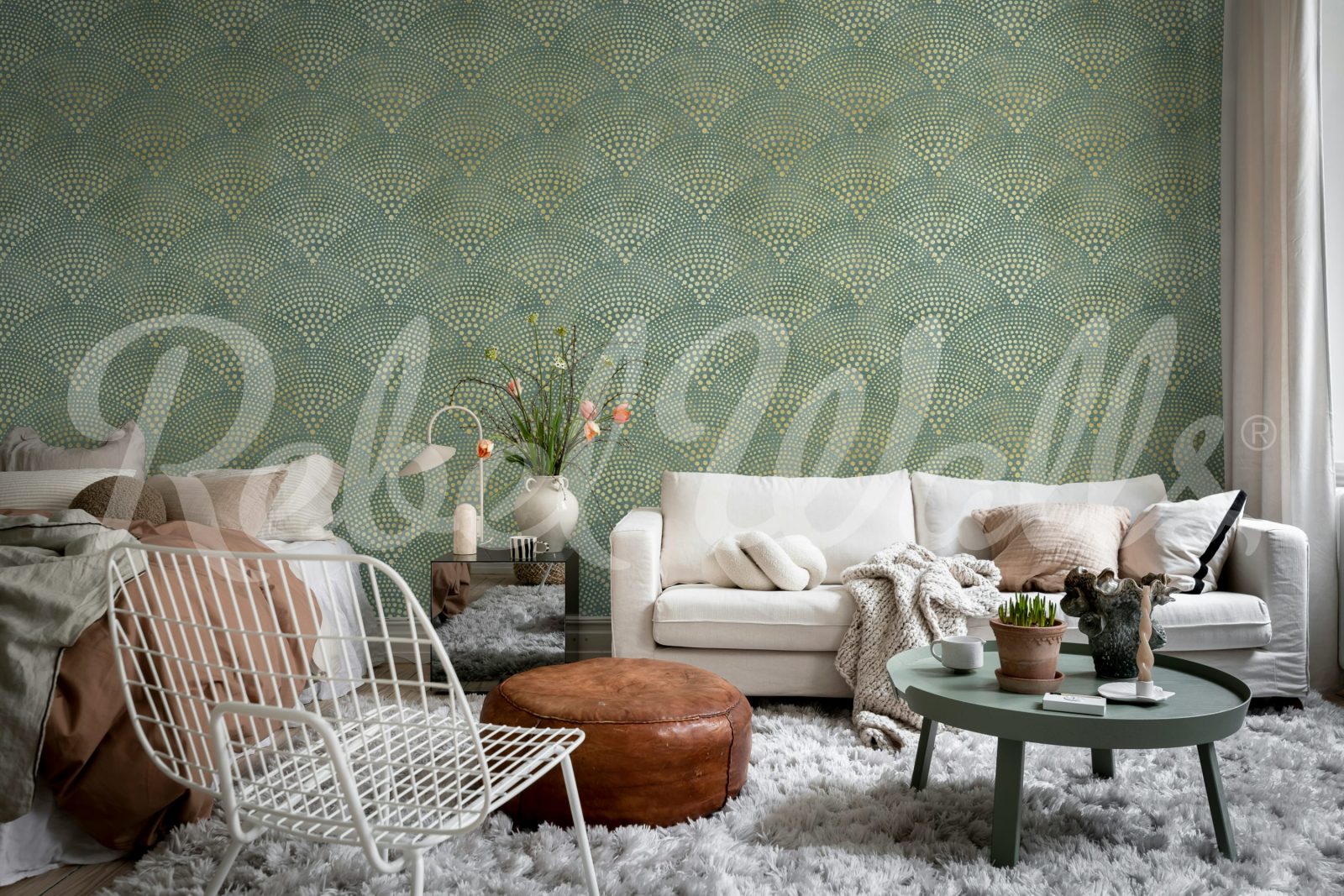 Shimmer Fan, Green, Rebel Walls 2