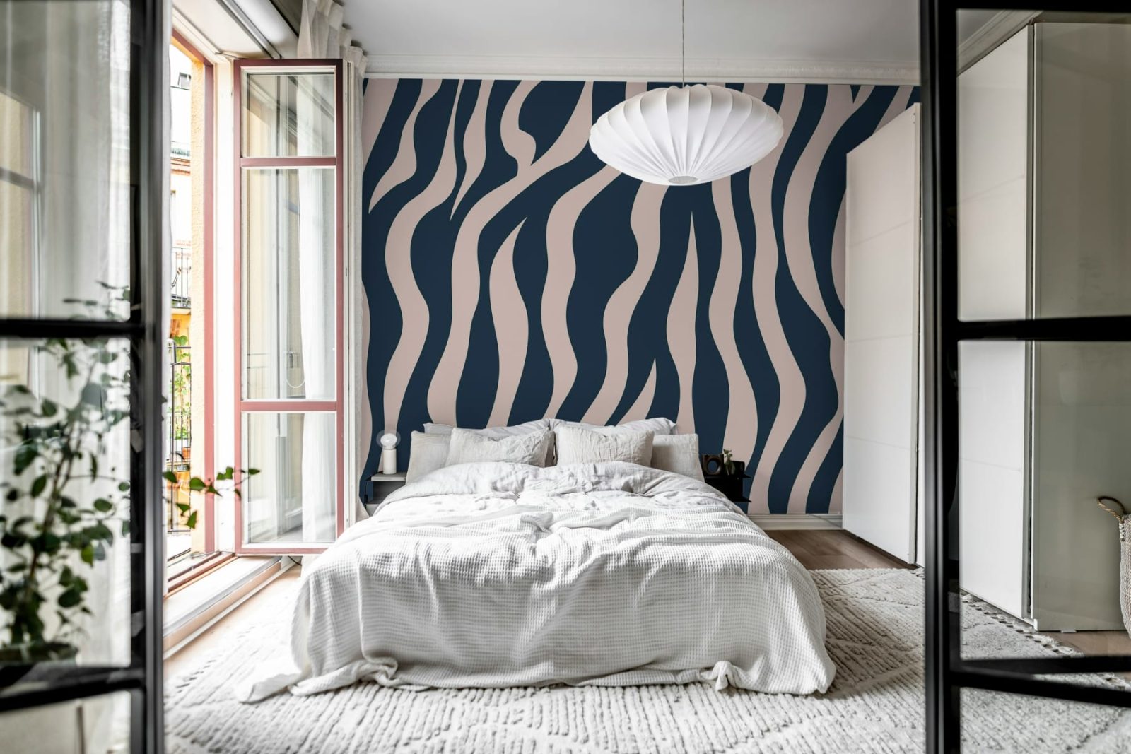 Zebra Lines, Blue & Pink, Rebel Walls 2
