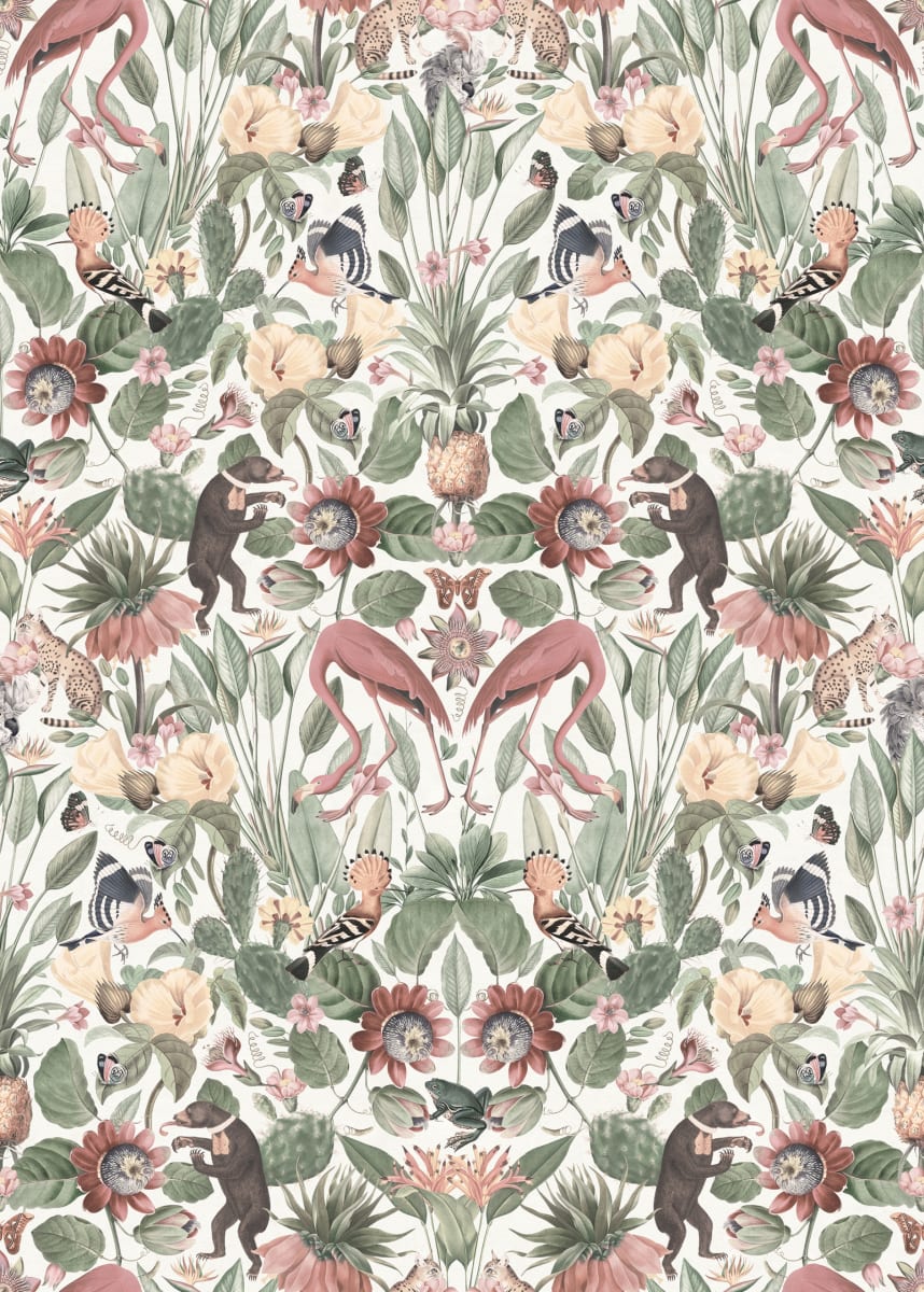 Whimsical Jungle, Pastel, Rebel Walls