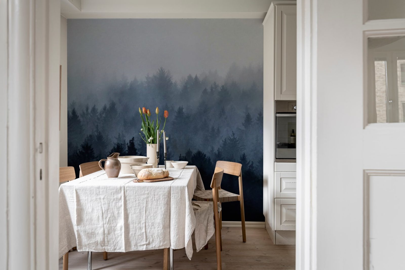 Cloudy Forest, Blue, Rebel Walls 2