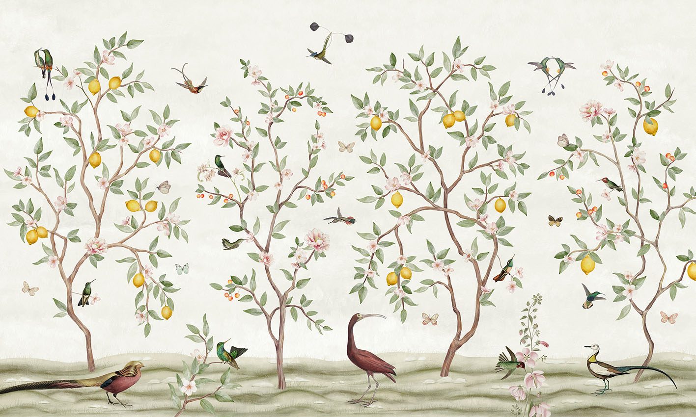 Lemon Tree Chinoiserie - White, Sir Edward