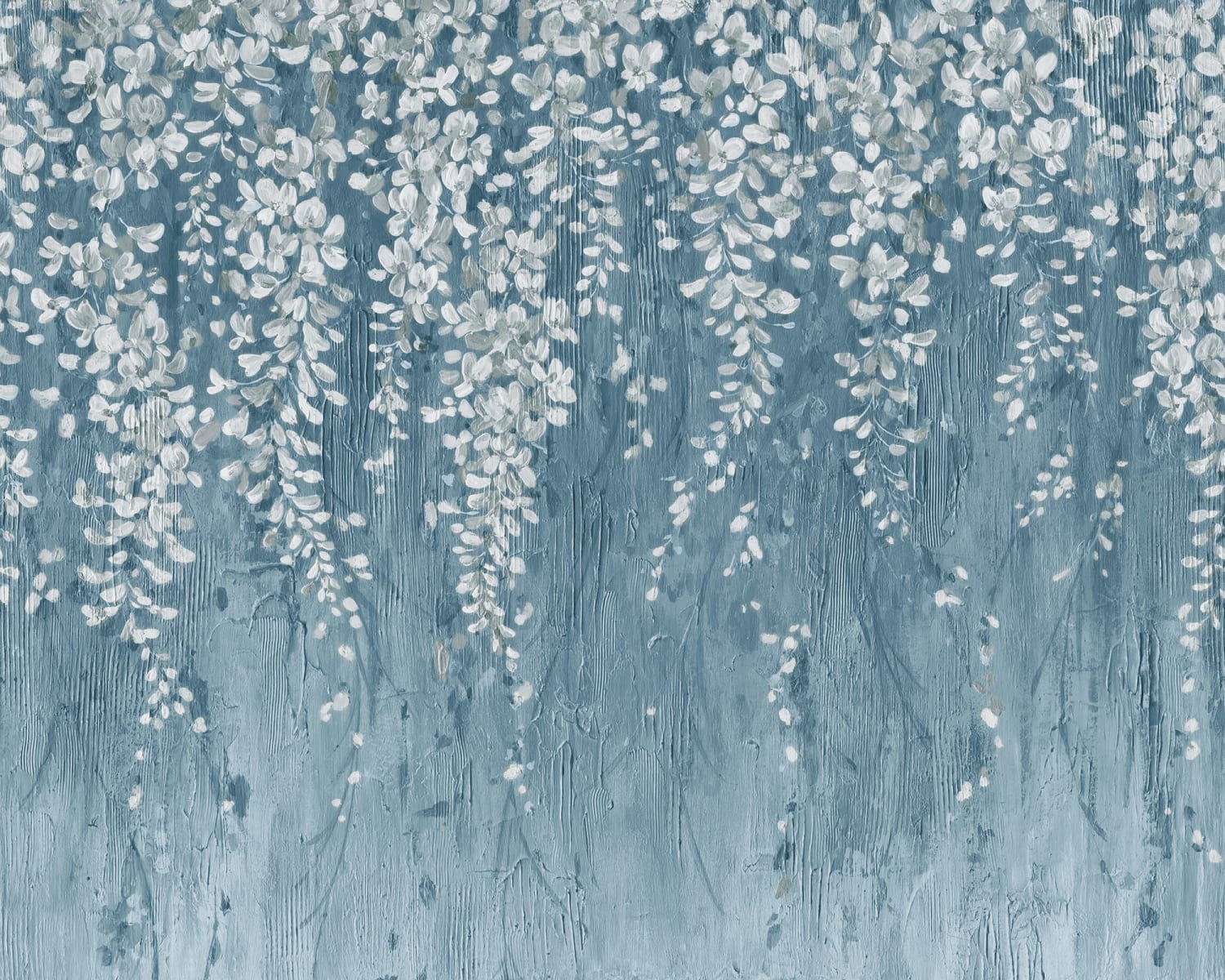Draped Blossoms, Dark Blue, Rebel Walls