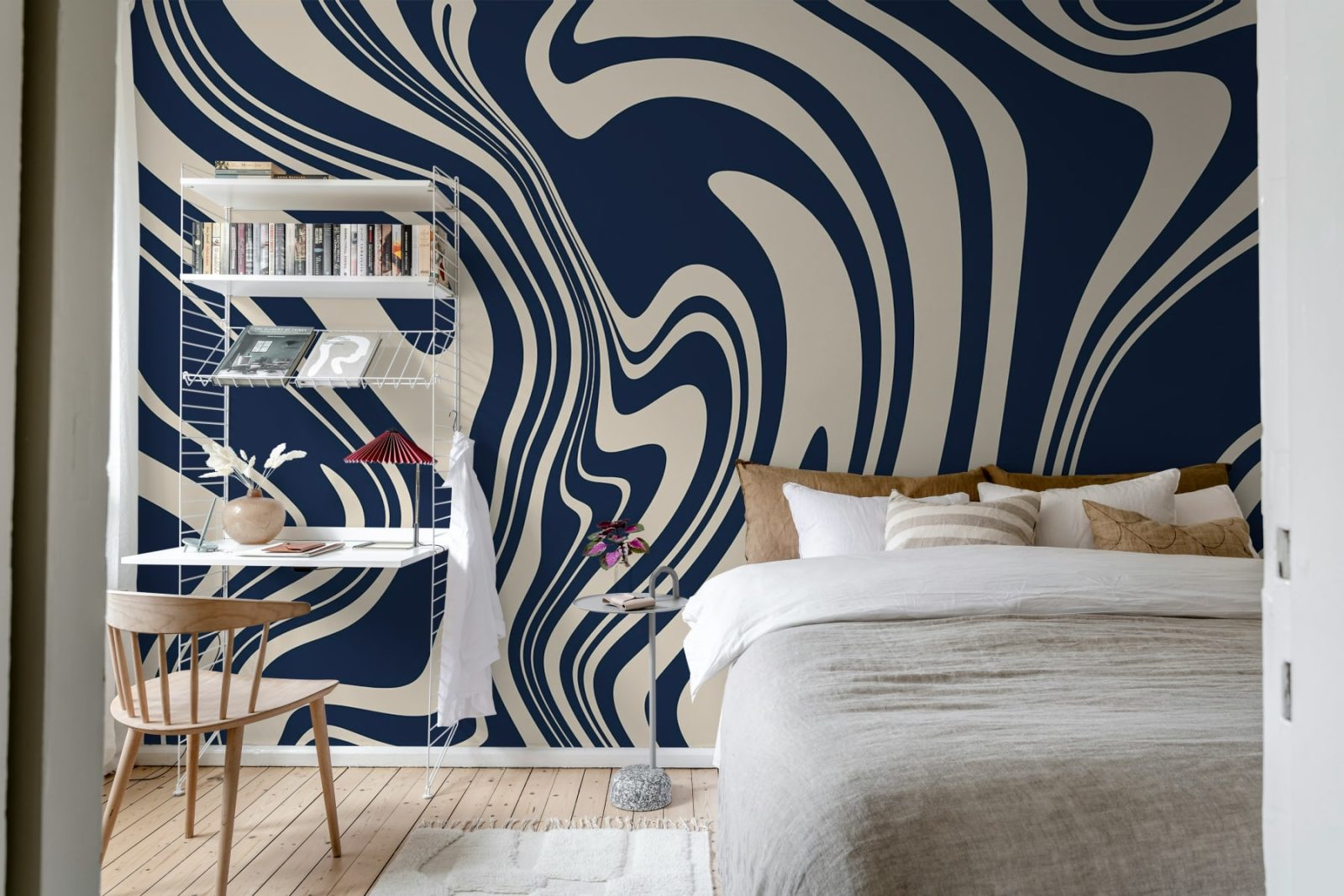 Swirly, Blue, Rebel Walls 3
