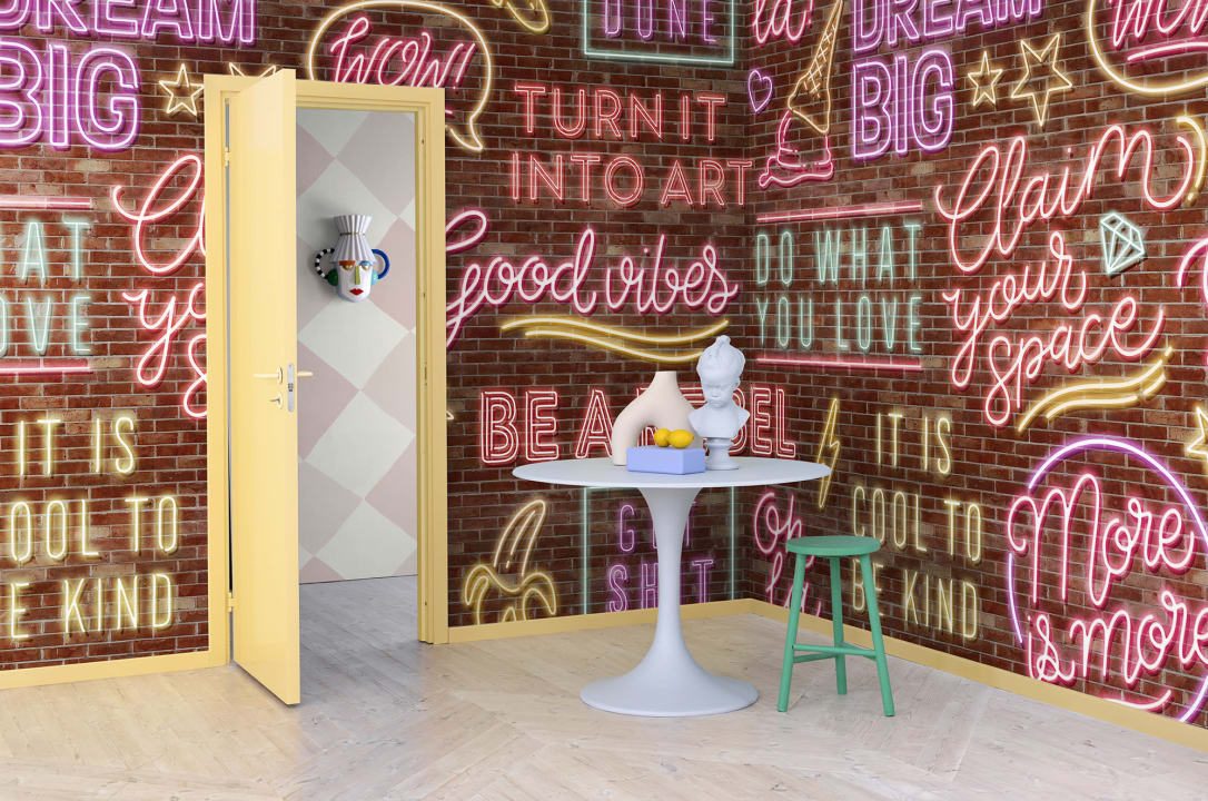 Neon Vibes, Brickwall, Rebel Walls 2