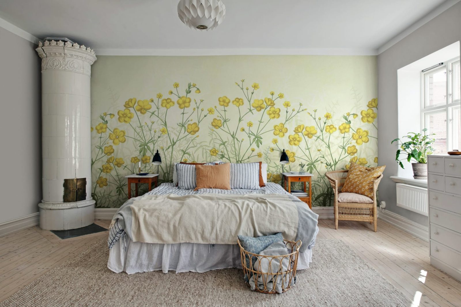 Vintage Buttercups, Yellow, Rebel Walls 2
