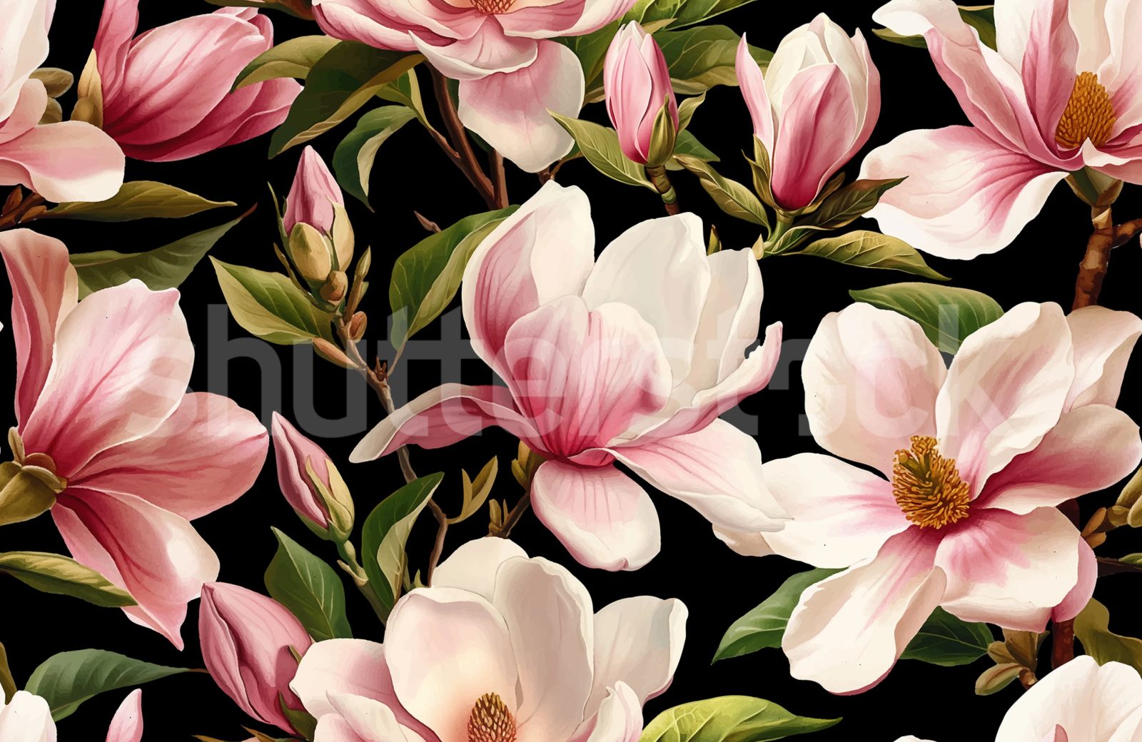 Magnolia Blossoms, Pink, Rebel Walls
