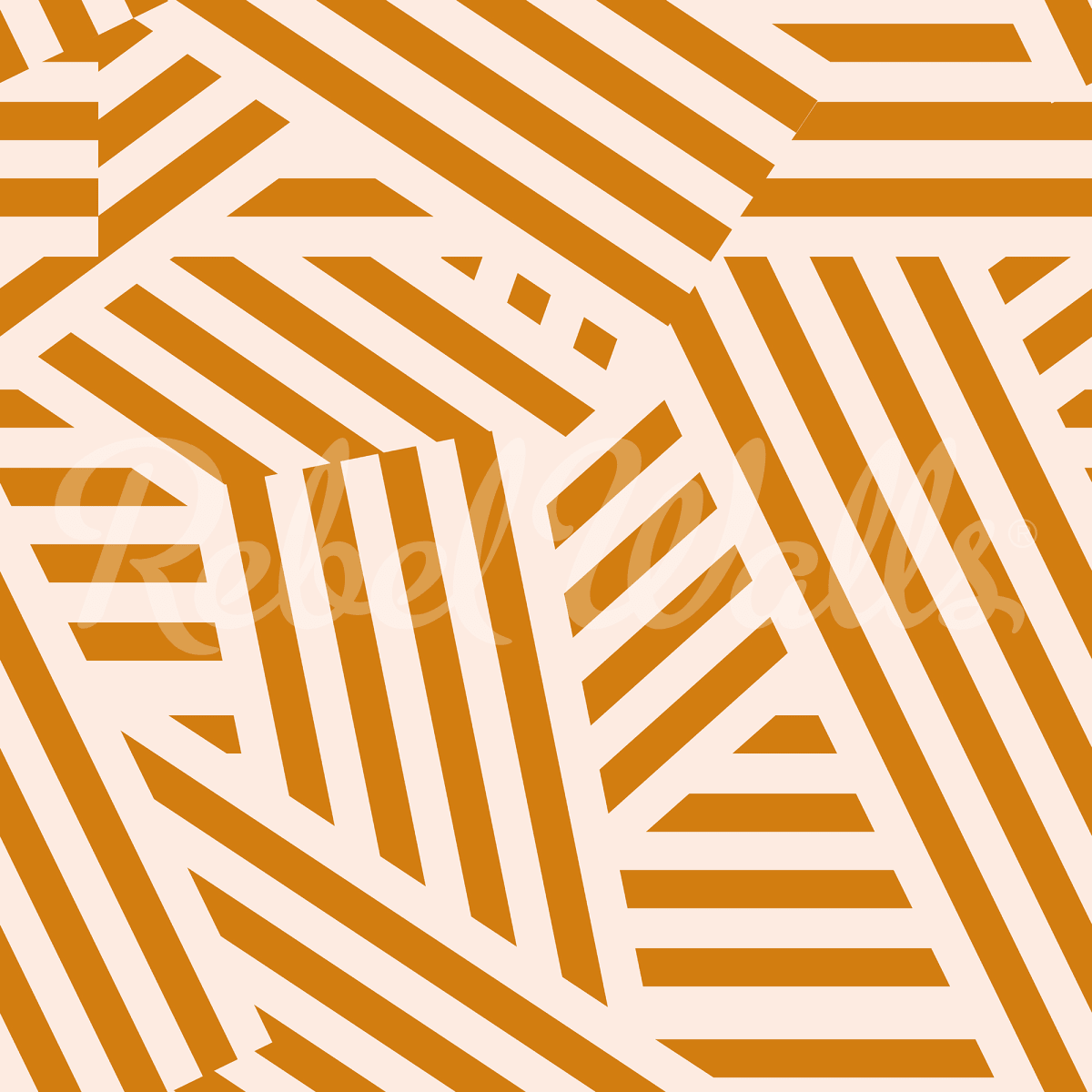 Abstract Stripes, Toffee & Cream, Rebel Walls