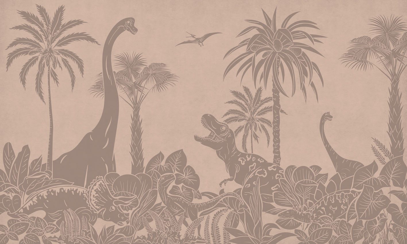 Monochrome Dino - Pink Vintage, Kikki Belle