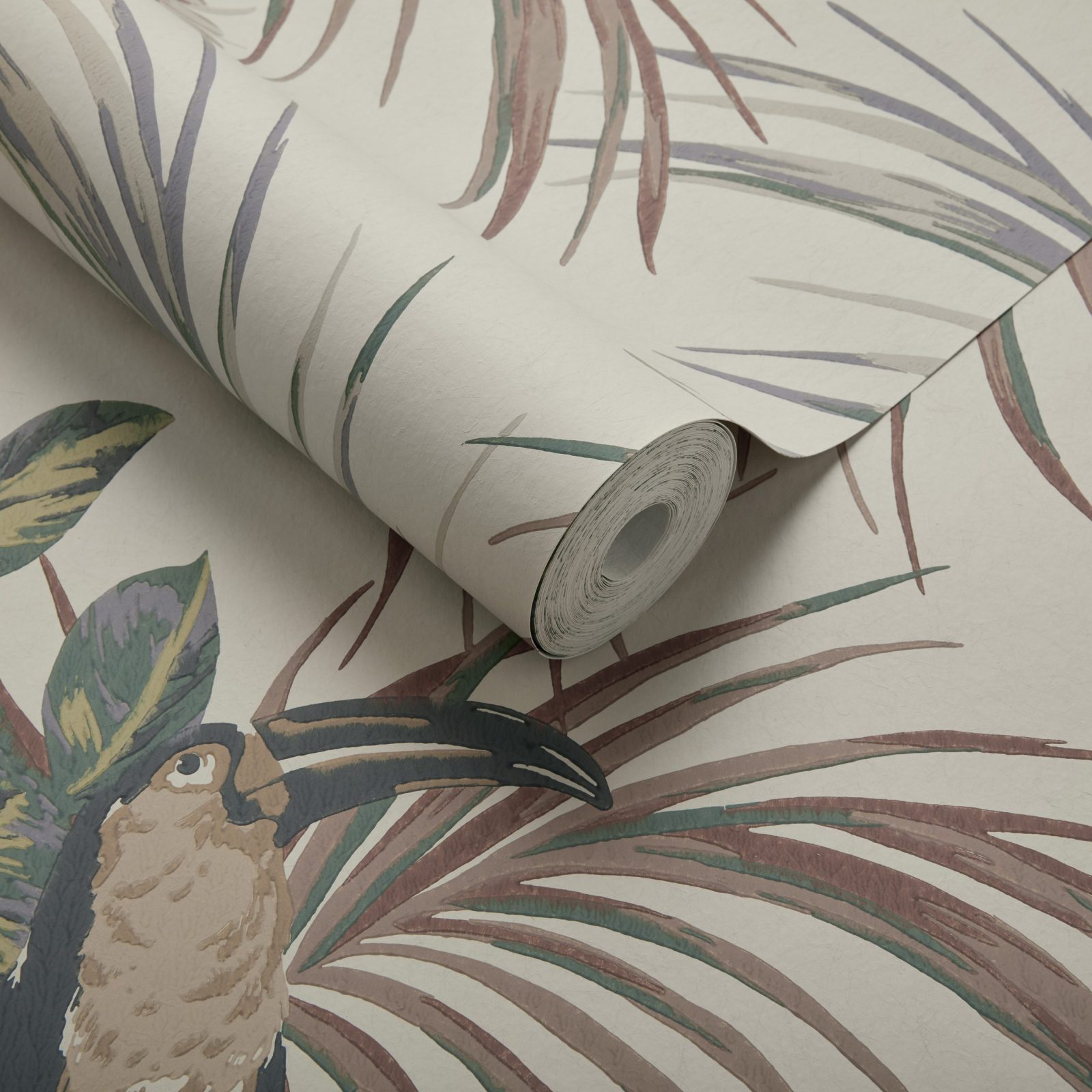 Le Toucan, Amber Glow Orange Luxury Bird, 1838 Wallcoverings, 5.3mp / rola 3