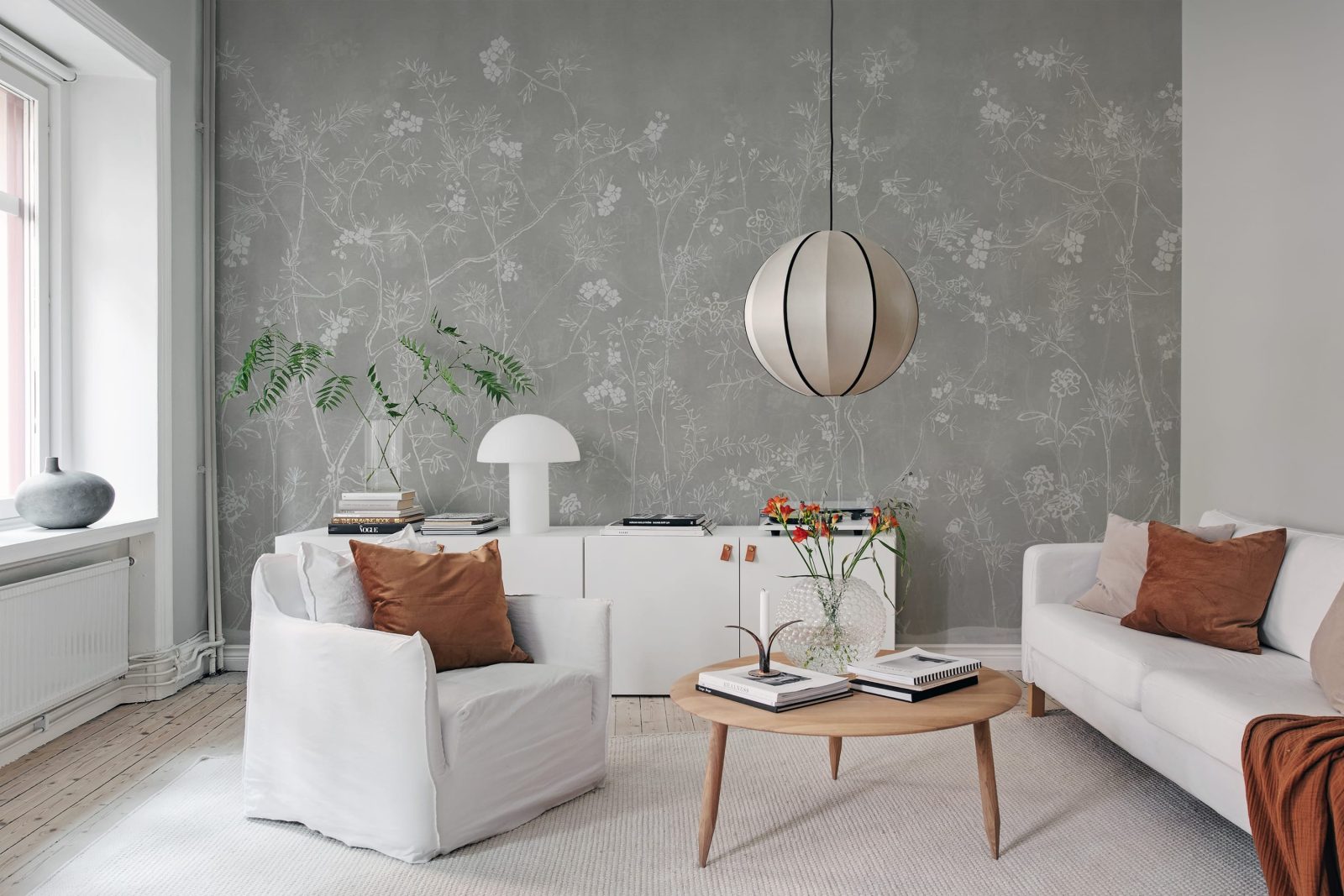 Soft Chinoiserie, Gray, Rebel Walls 2