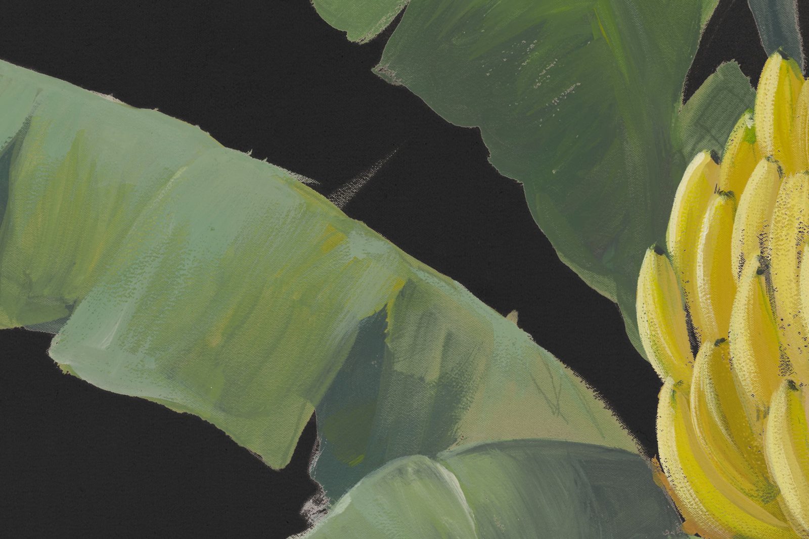 Banana Leaf, Black, Rebel Walls 4