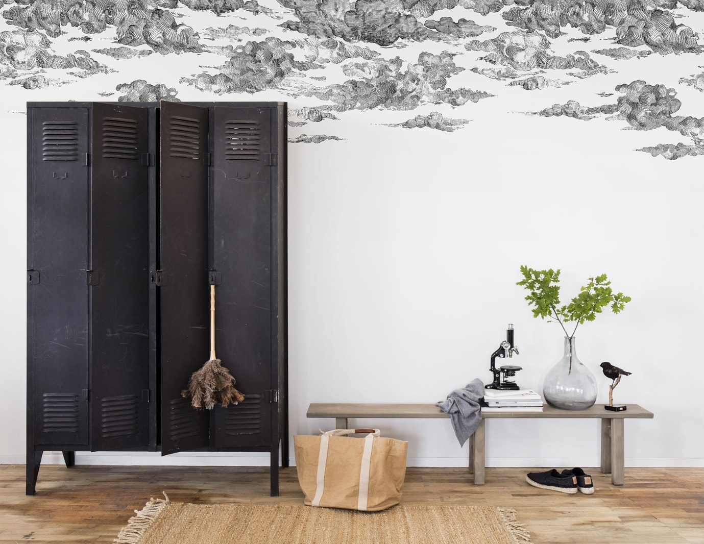 Cotton Skies, Black, Rebel Walls 3