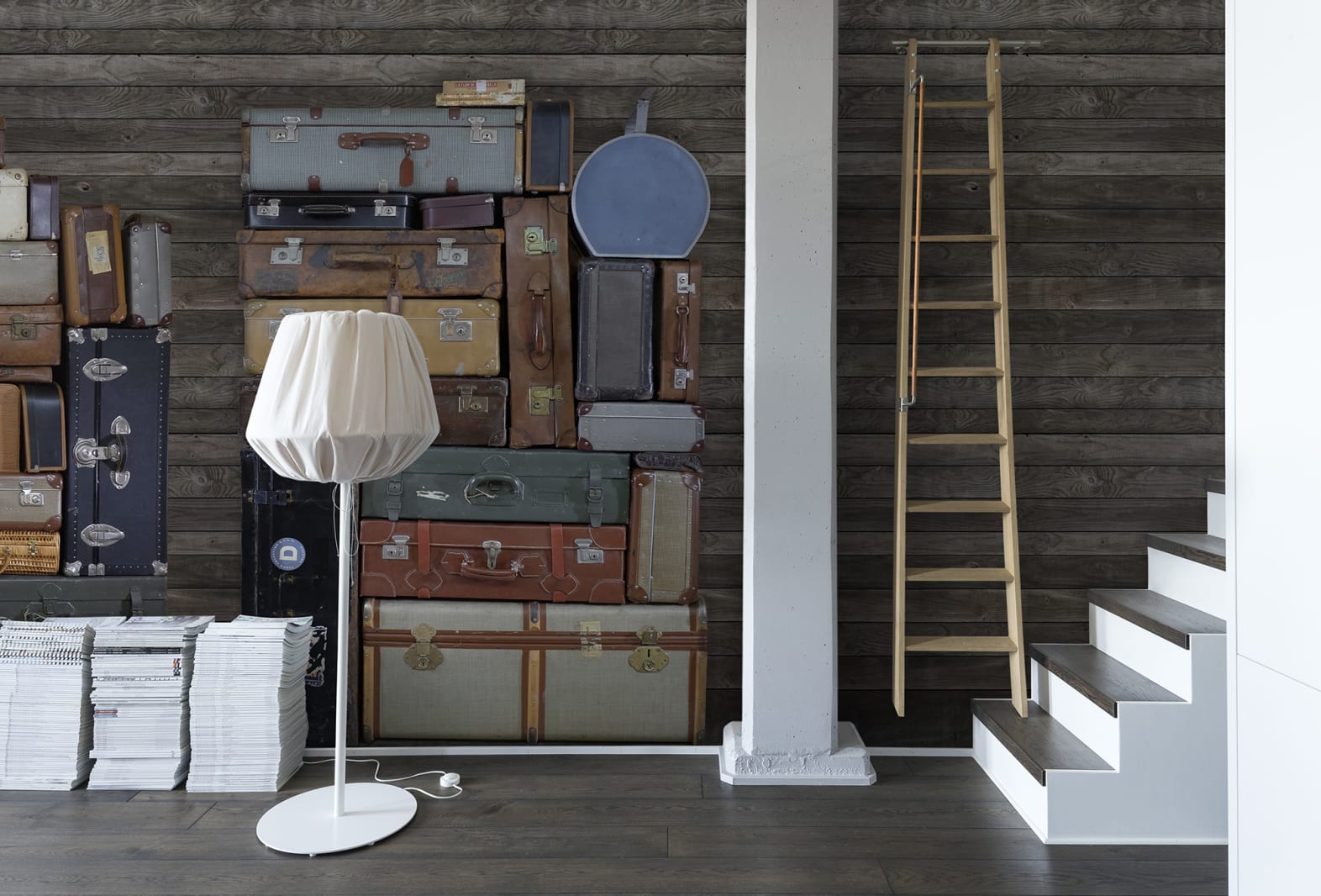 Stacked Suitcases, Pile, repetitiv, Rebel Walls 3