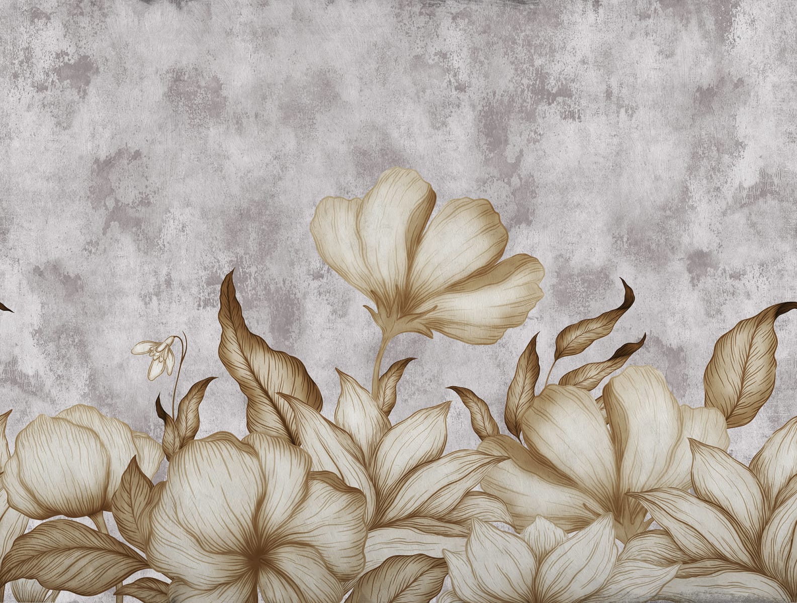 Floral Fantasy, Gray, Rebel Walls