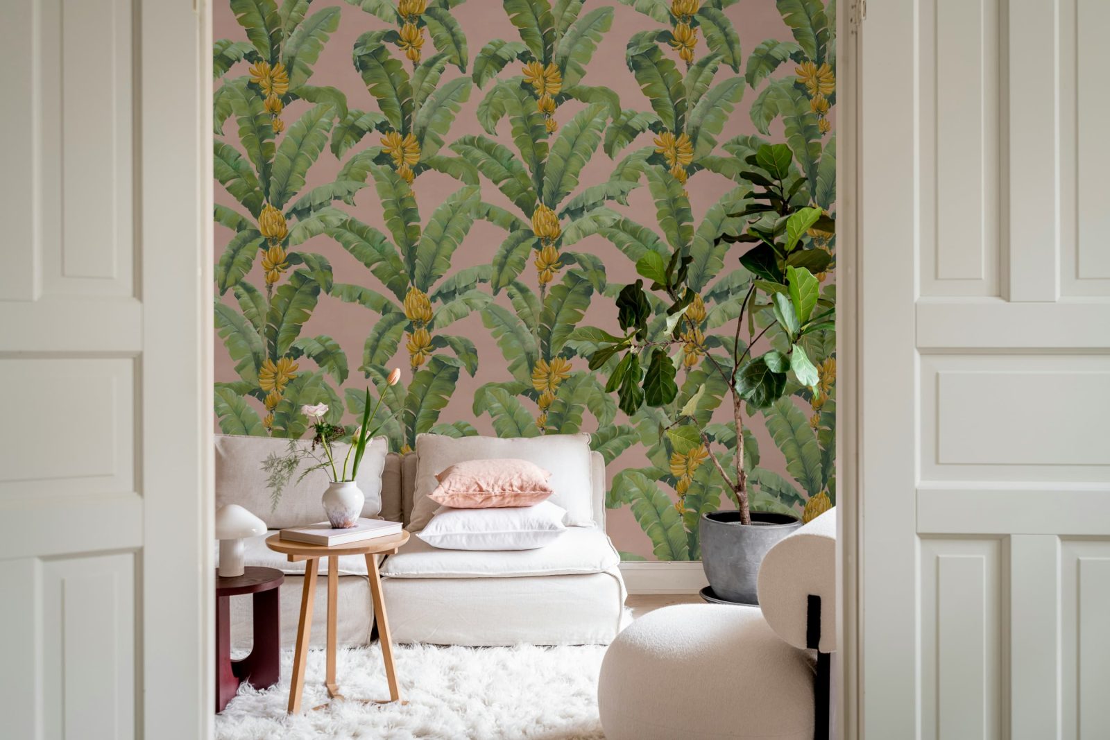 Banana Leaf, Pink, Rebel Walls 2