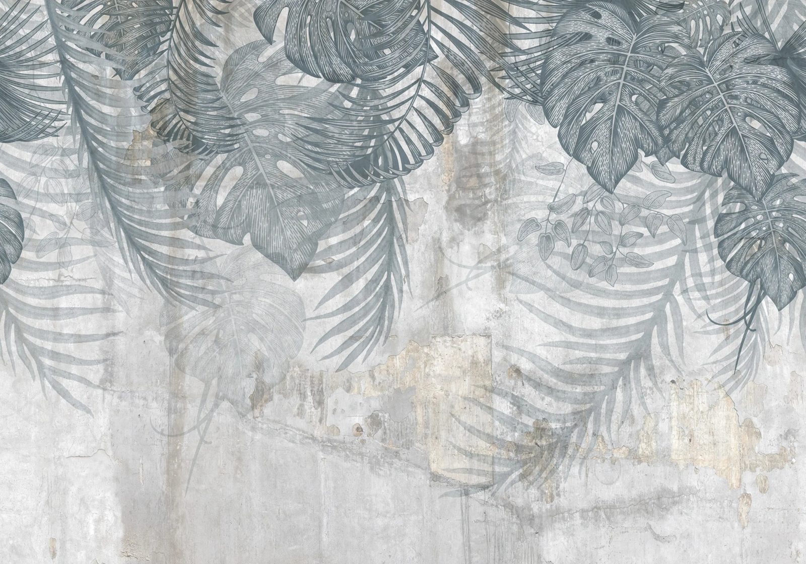 Monstera Wall, Blue, Rebel Walls