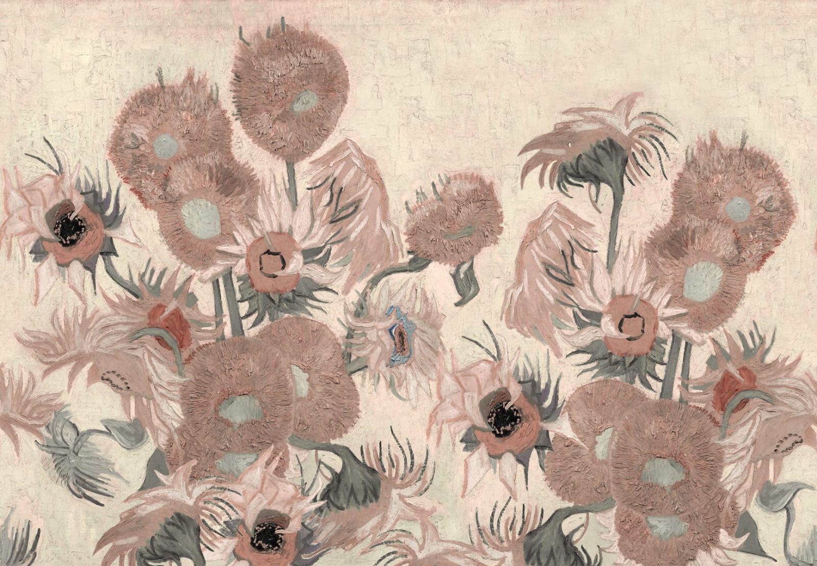 Sunflowers Repeatable, Soft, Rebel Walls