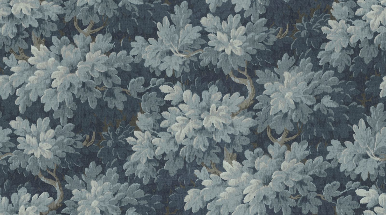 Vintage Foliage, Dark Blue, Rebel Walls