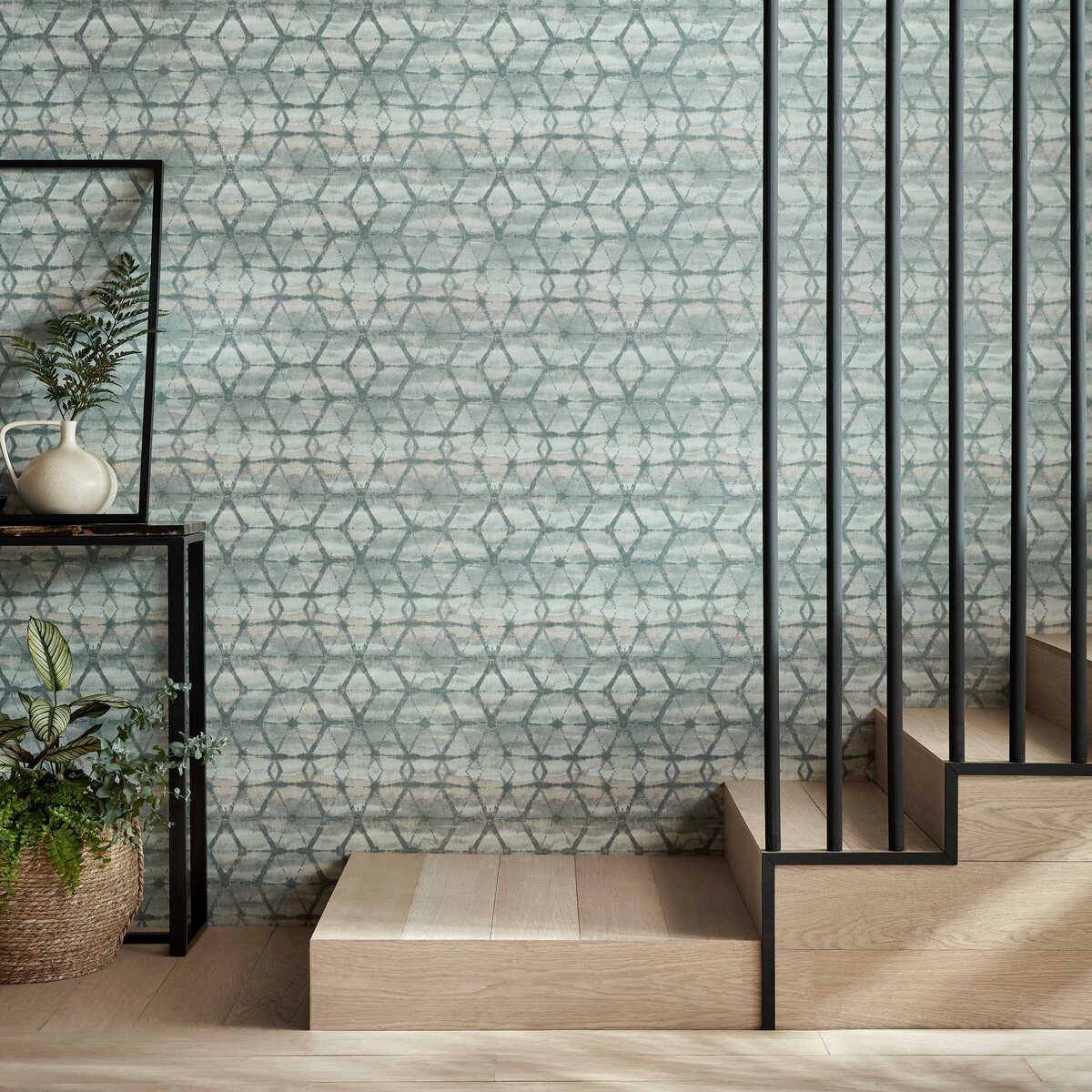 Mineral, Eucalyptus Green Luxury Geometric, 1838 Wallcoverings, 5.3mp / rola 2