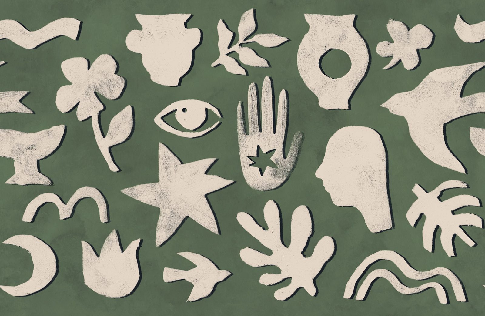 Symbolic, Green & Beige, Rebel Walls