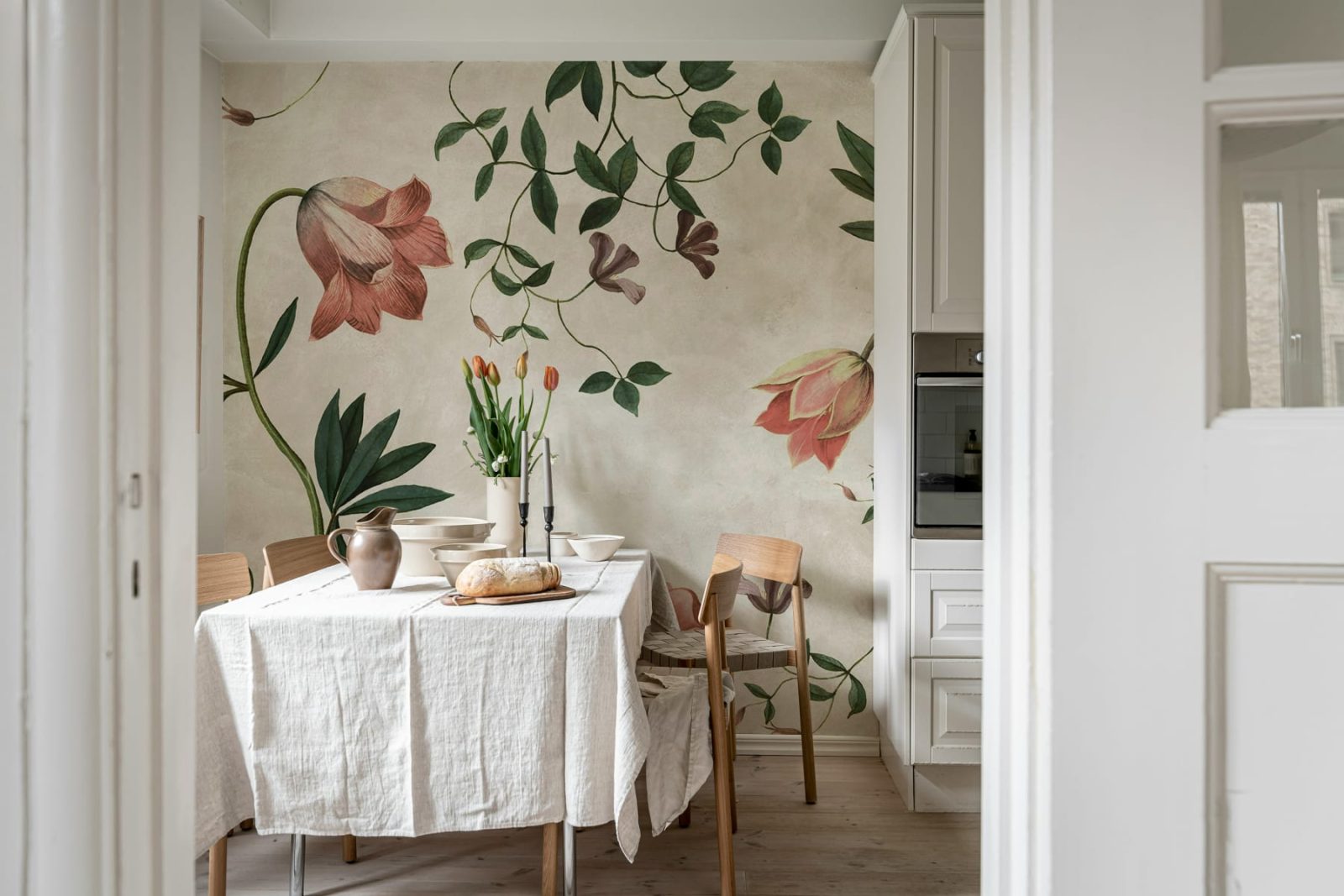 Romantic Garden, Pink, Rebel Walls 3
