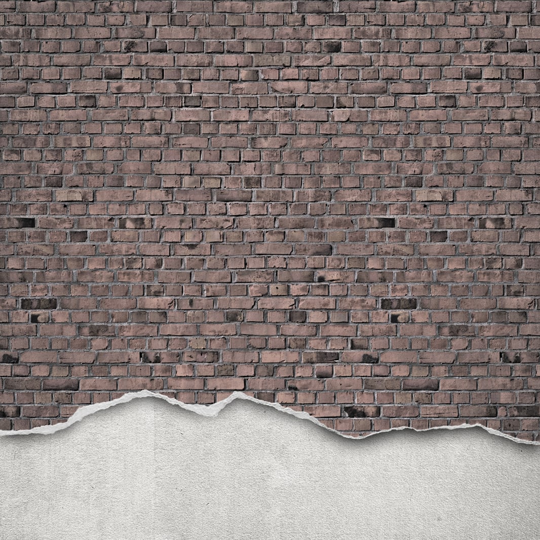 Well-Worn Brick Wall, Old Style, Rebel Walls