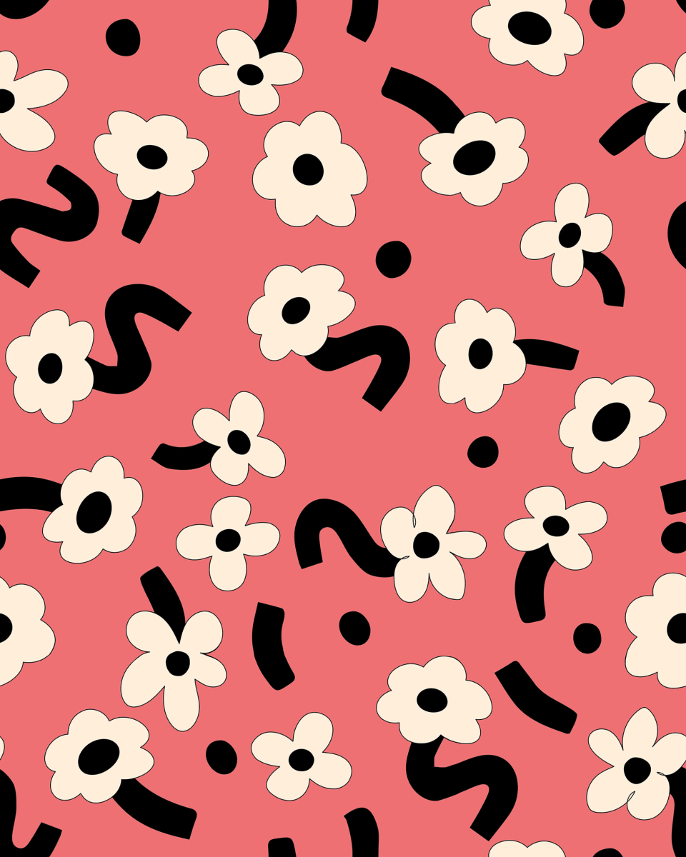 Dancing Flowers, Red, Rebel Walls