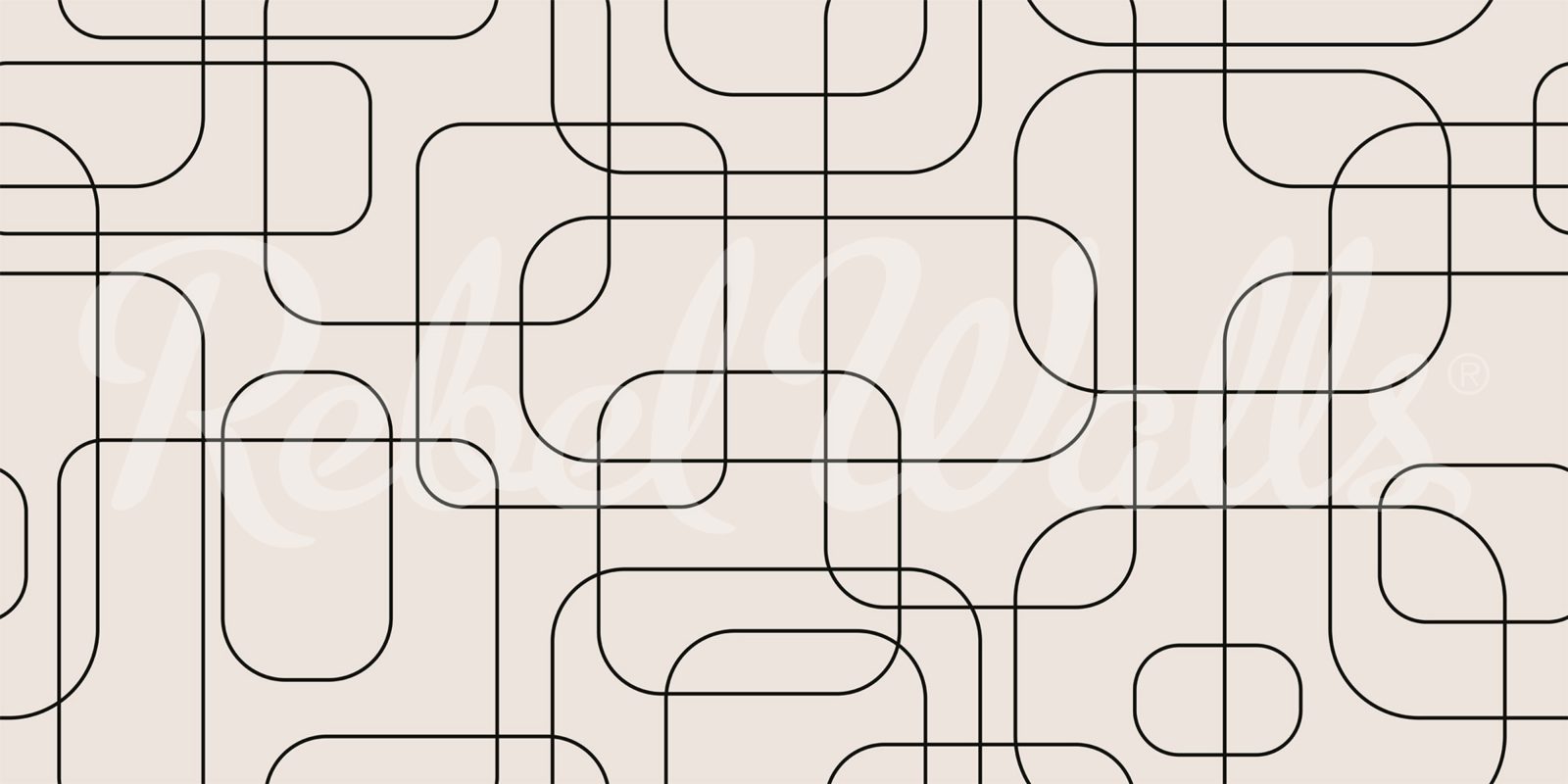 Graphic Lines, Beige, Rebel Walls