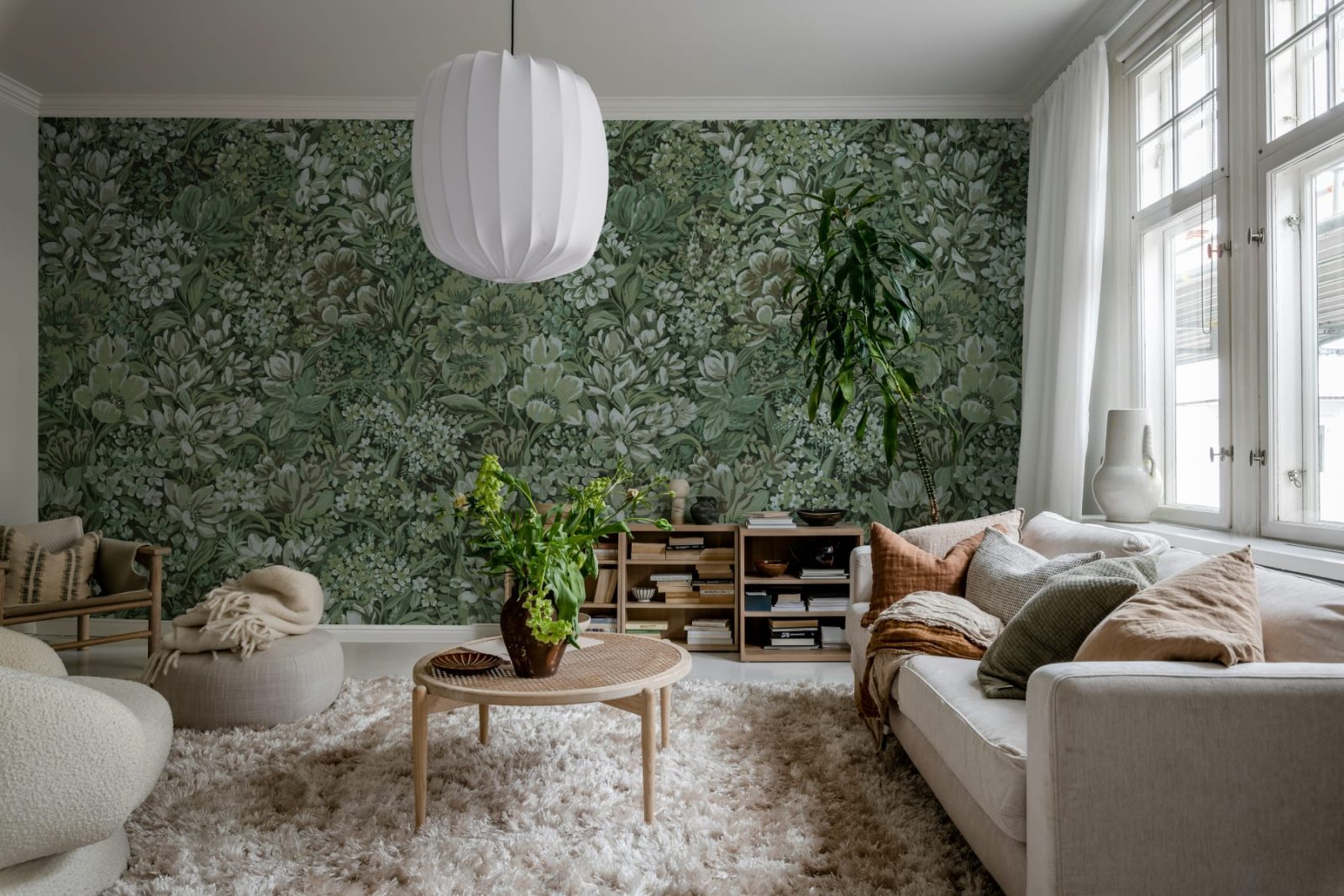 Floral Garden, Green, Rebel Walls 3