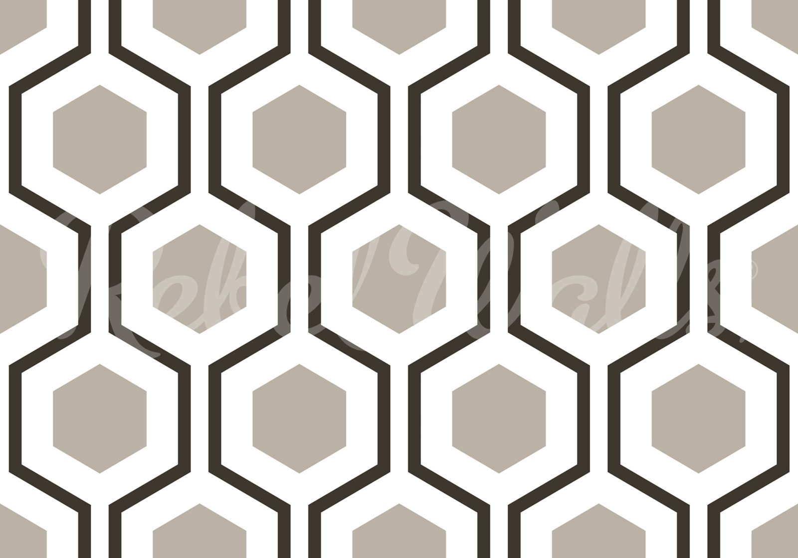 Bold Hexagon, Gray, Rebel Walls