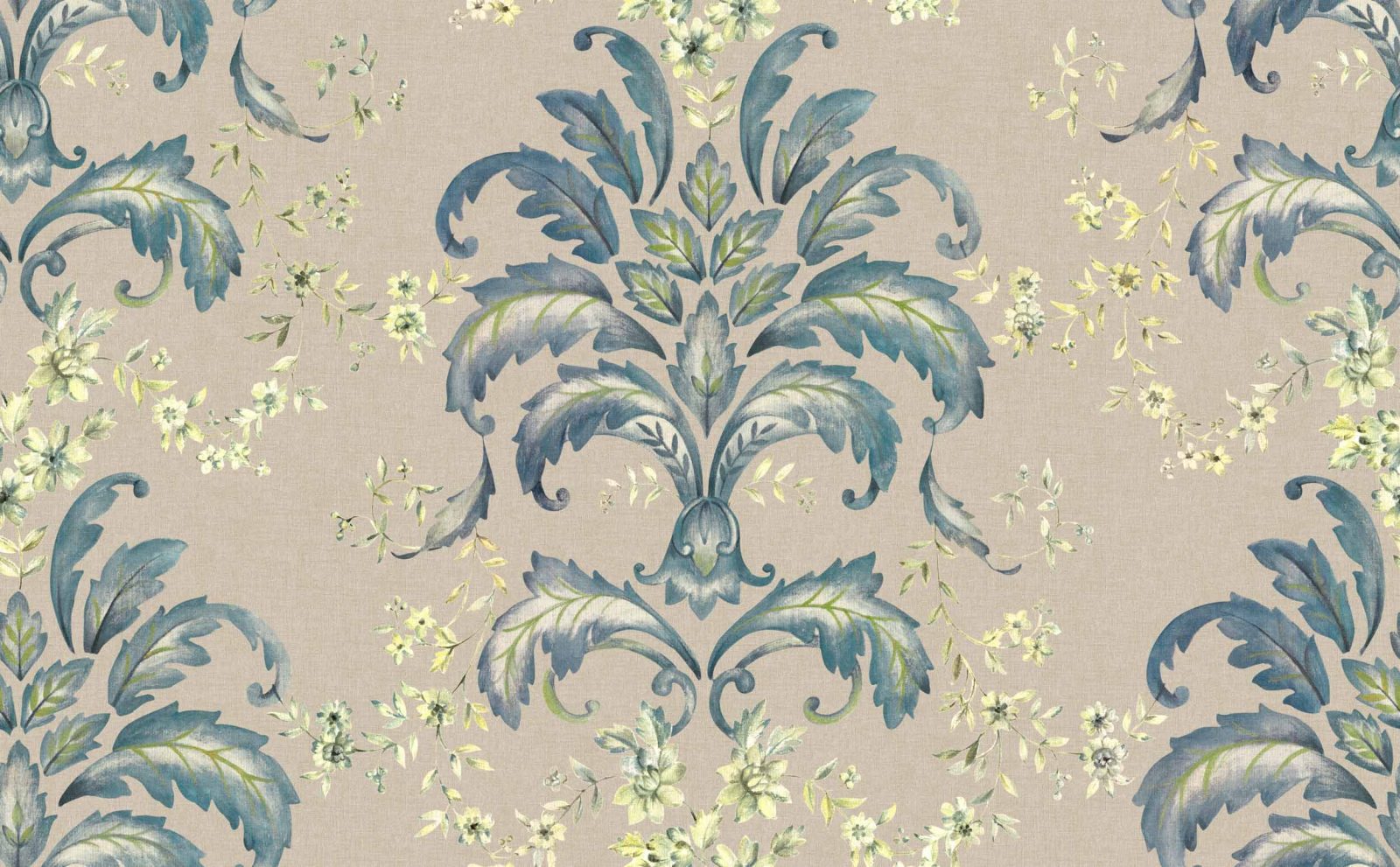 French Damask, Sapphire, Coordonne, 5mp / rola
